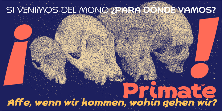 Przykład czcionki Primate Ultra Light Italic